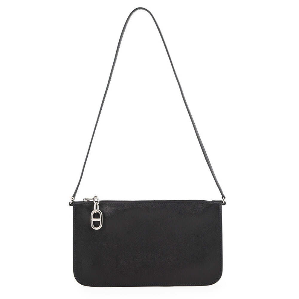 Hermes Shoulder Bag Zip Ango Chaine d'Ancre To Go Black Evergrain K Stamp Han...
